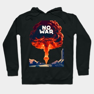 No War: World Peace Please on a dark (Knocked out) background Hoodie